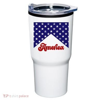 4th Of July Independence Day America Retro Pattern Tumbler
