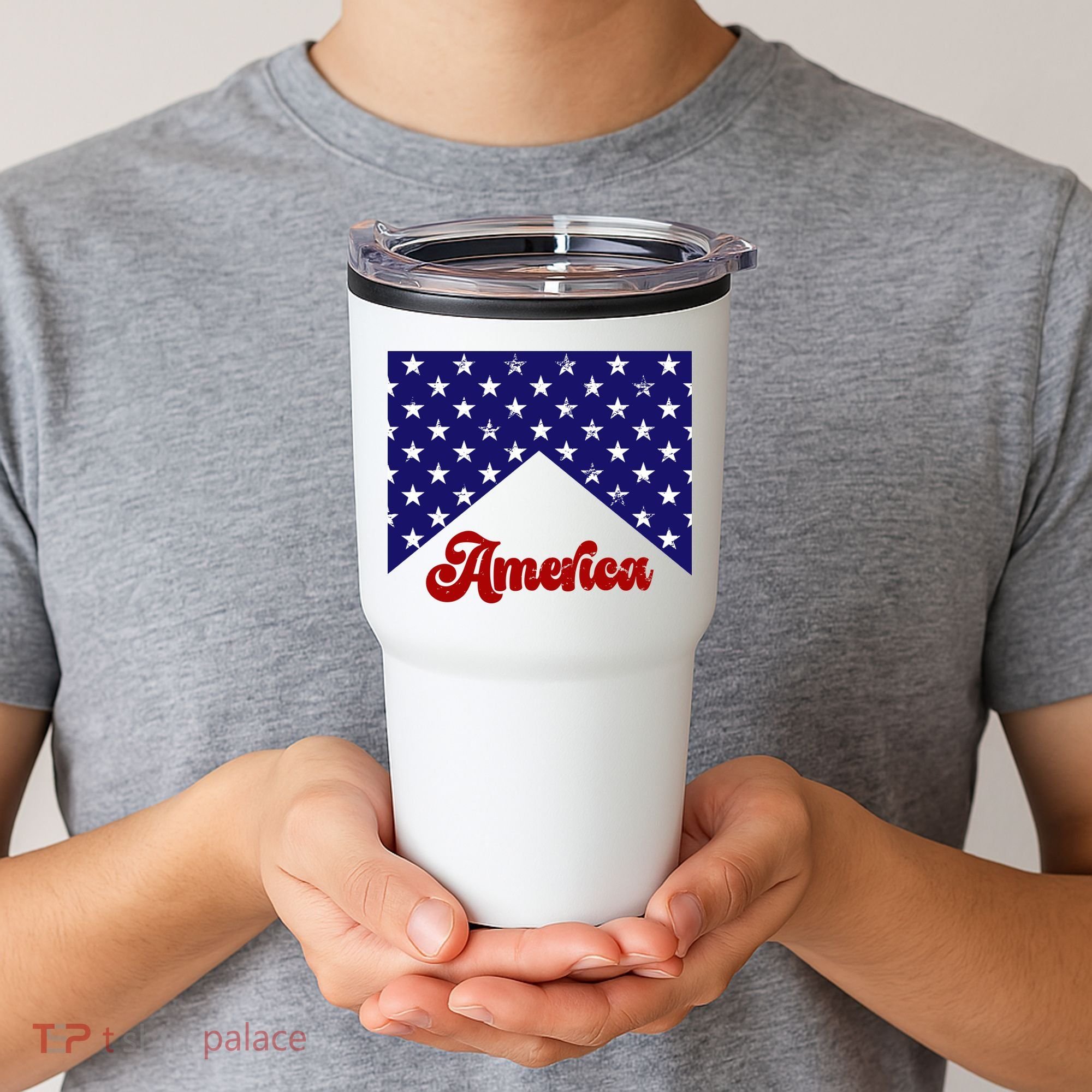 4th Of July Independence Day America Retro Pattern Tumbler