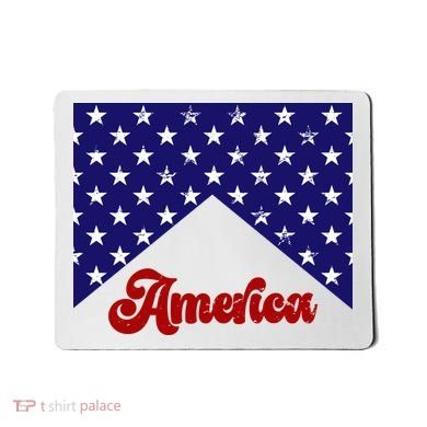 4th Of July Independence Day America Retro Pattern Mousepad