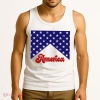 4th Of July Independence Day America Retro Pattern Tank Top thumb 3