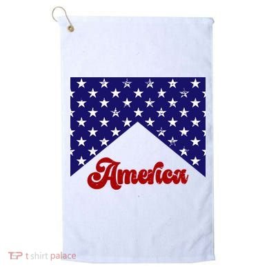 4th Of July Independence Day America Retro Pattern Golf Towel