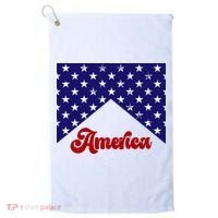 4th Of July Independence Day America Retro Pattern Golf Towel thumb 0