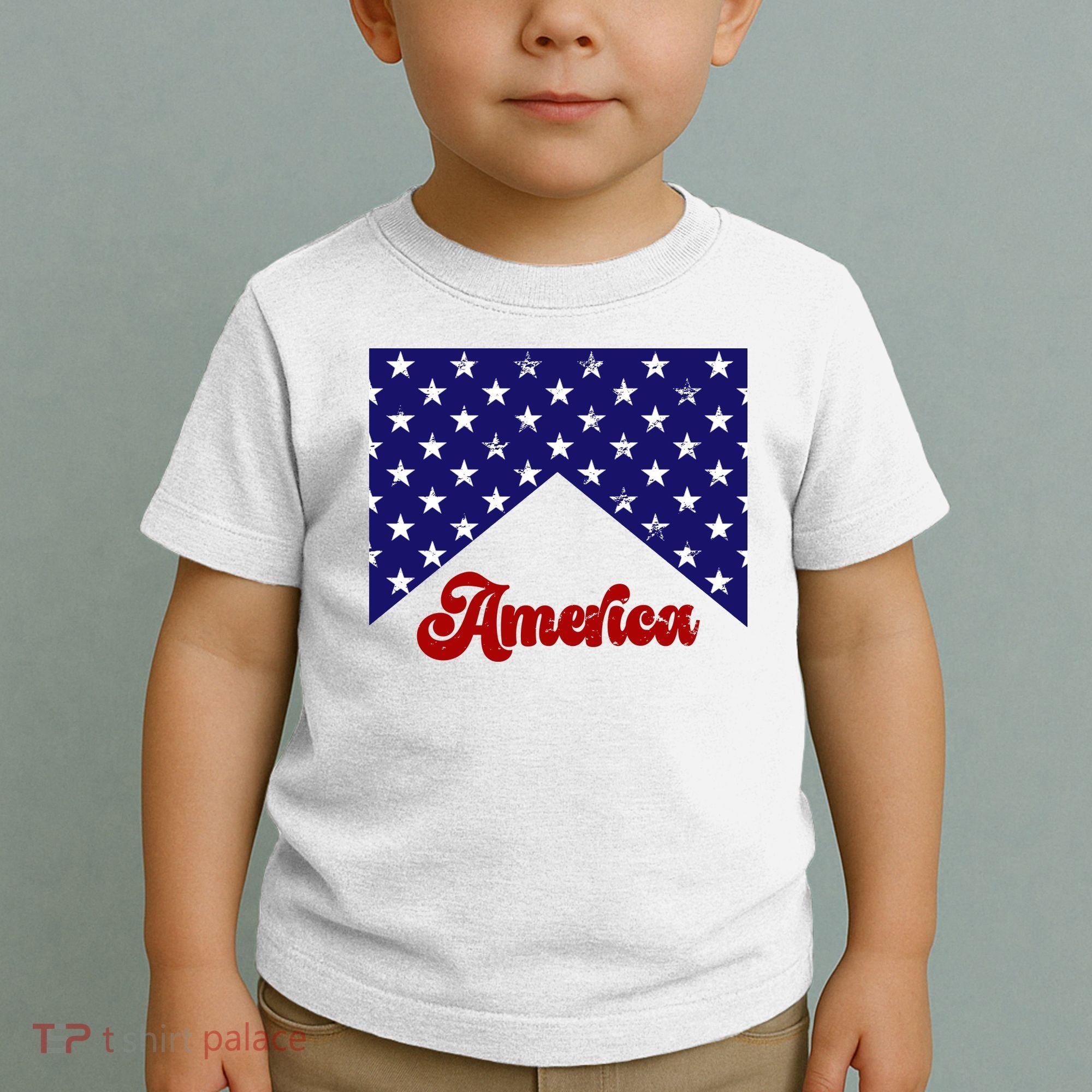 4th Of July Independence Day America Retro Pattern Toddler T-Shirt