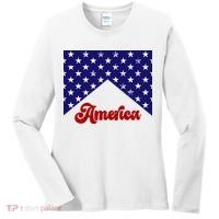 4th Of July Independence Day America Retro Pattern Women's Long Sleeve Shirt thumb 0