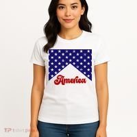 4th Of July Independence Day America Retro Pattern Women's T-Shirt thumb 4