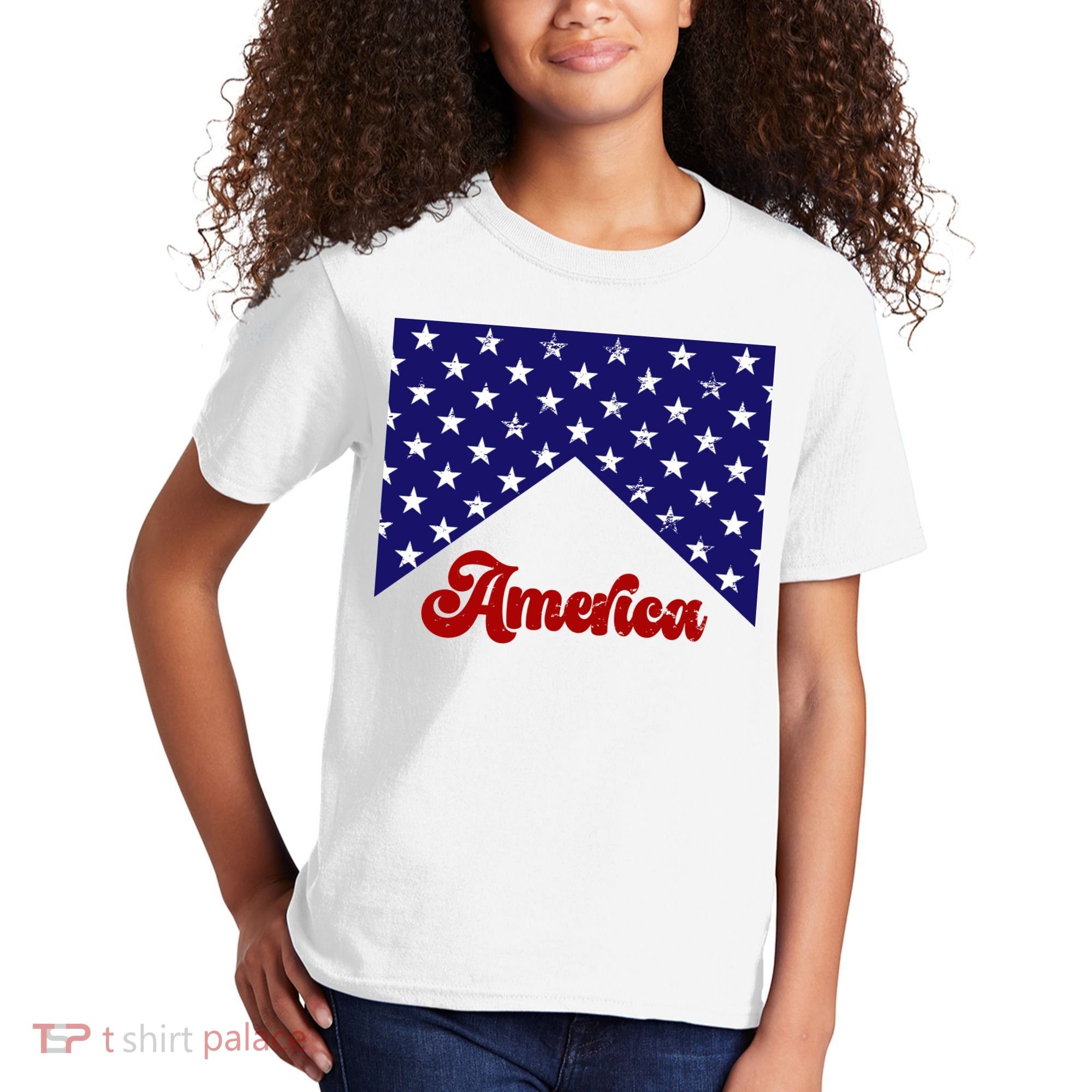 4th Of July Independence Day America Retro Pattern Kids T-Shirt