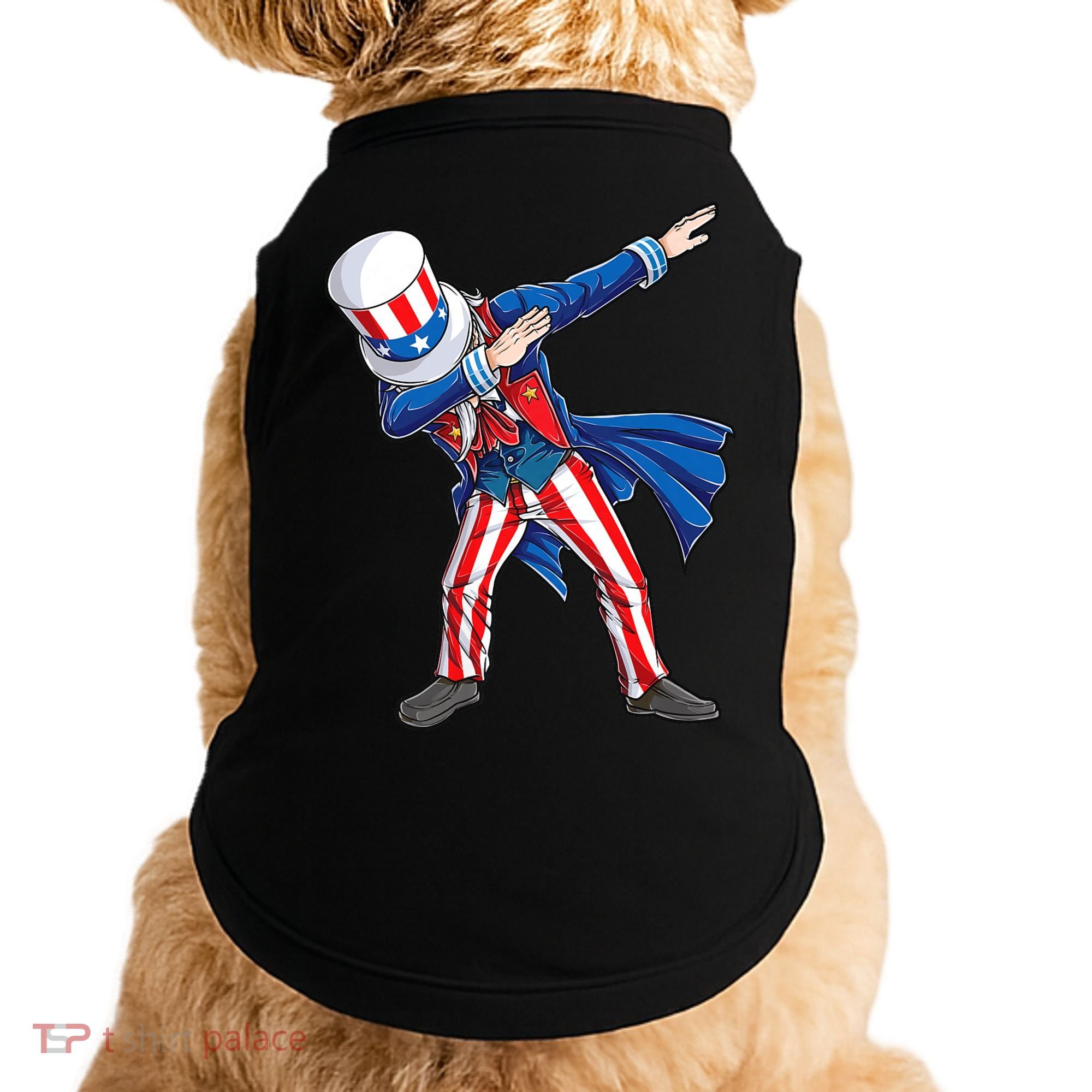 4th Of July For Dabbing Uncle Sam Doggie Tank