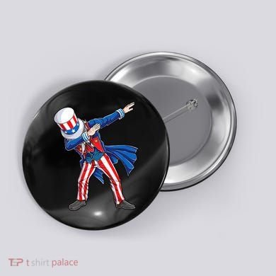 4th Of July For Dabbing Uncle Sam Button