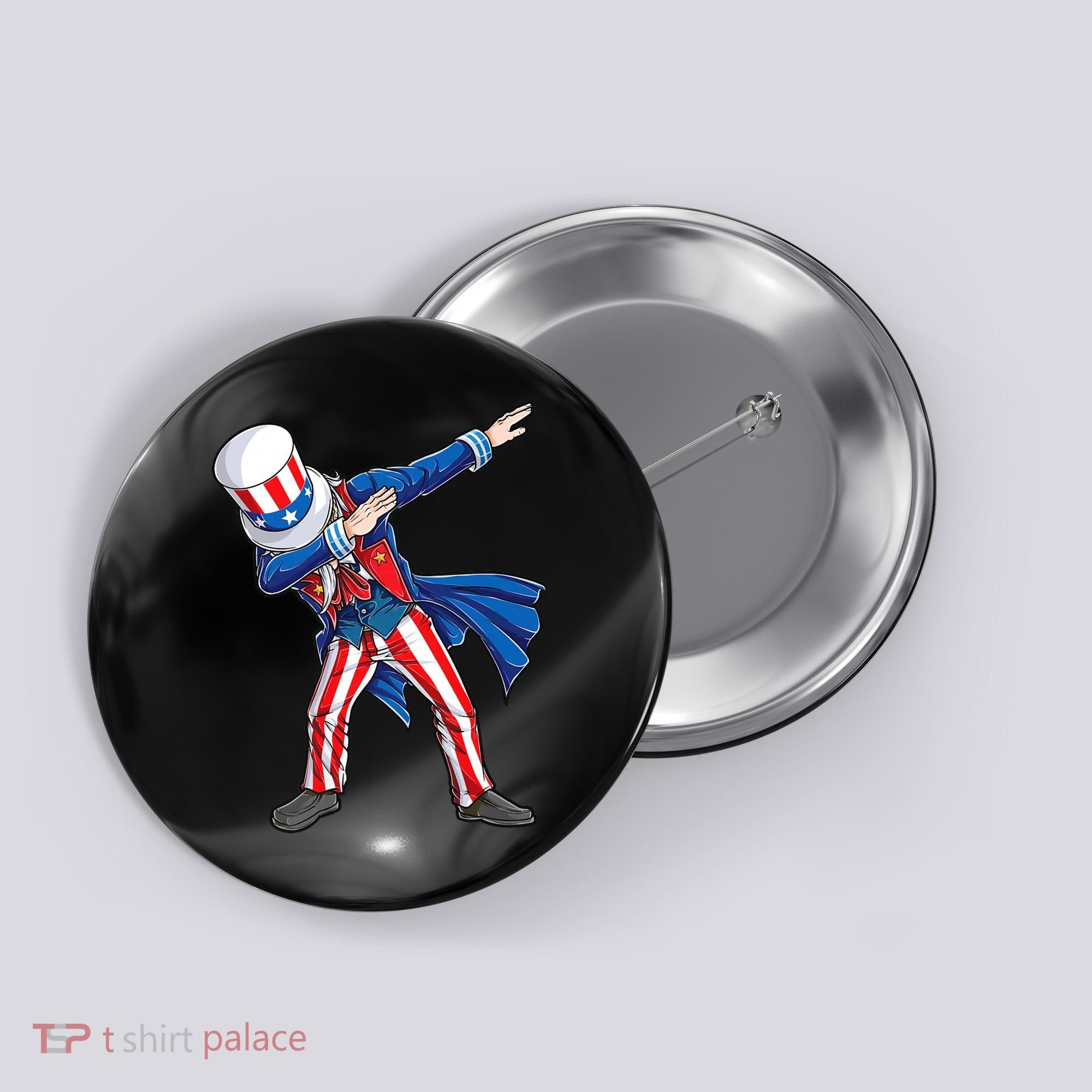 4th Of July For Dabbing Uncle Sam Button