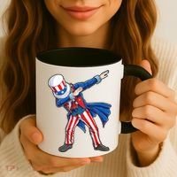 4th Of July For Dabbing Uncle Sam Coffee Mug thumb 3