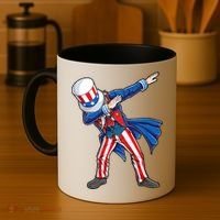 4th Of July For Dabbing Uncle Sam Coffee Mug thumb 4