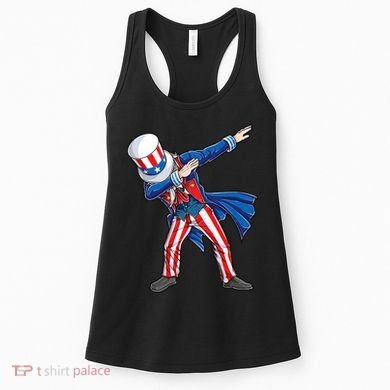 4th Of July For Dabbing Uncle Sam Women's Tank Top