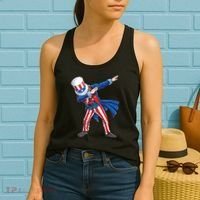4th Of July For Dabbing Uncle Sam Women's Tank Top thumb 2