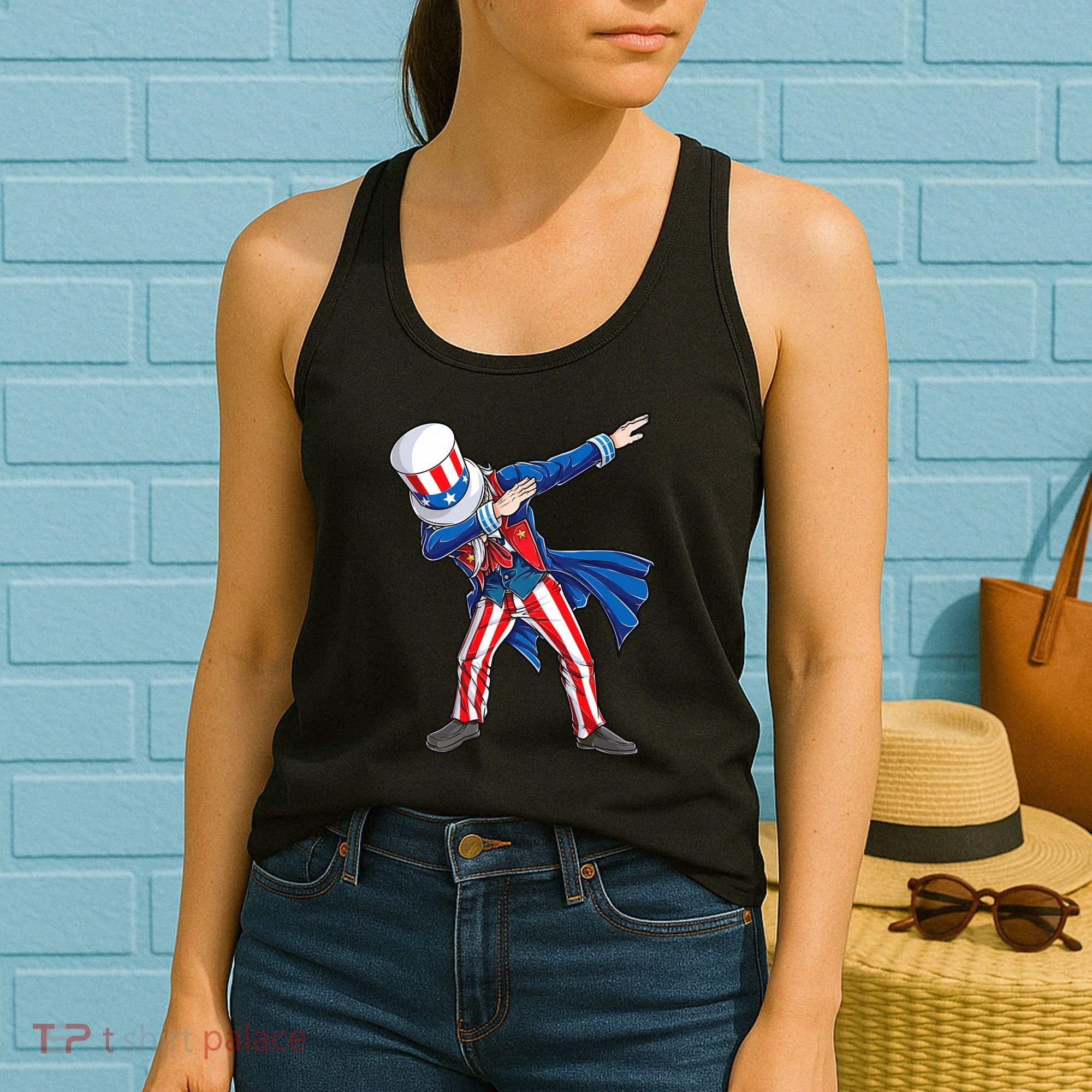 4th Of July For Dabbing Uncle Sam Women's Tank Top