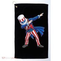 4th Of July For Dabbing Uncle Sam Golf Towel thumb 0