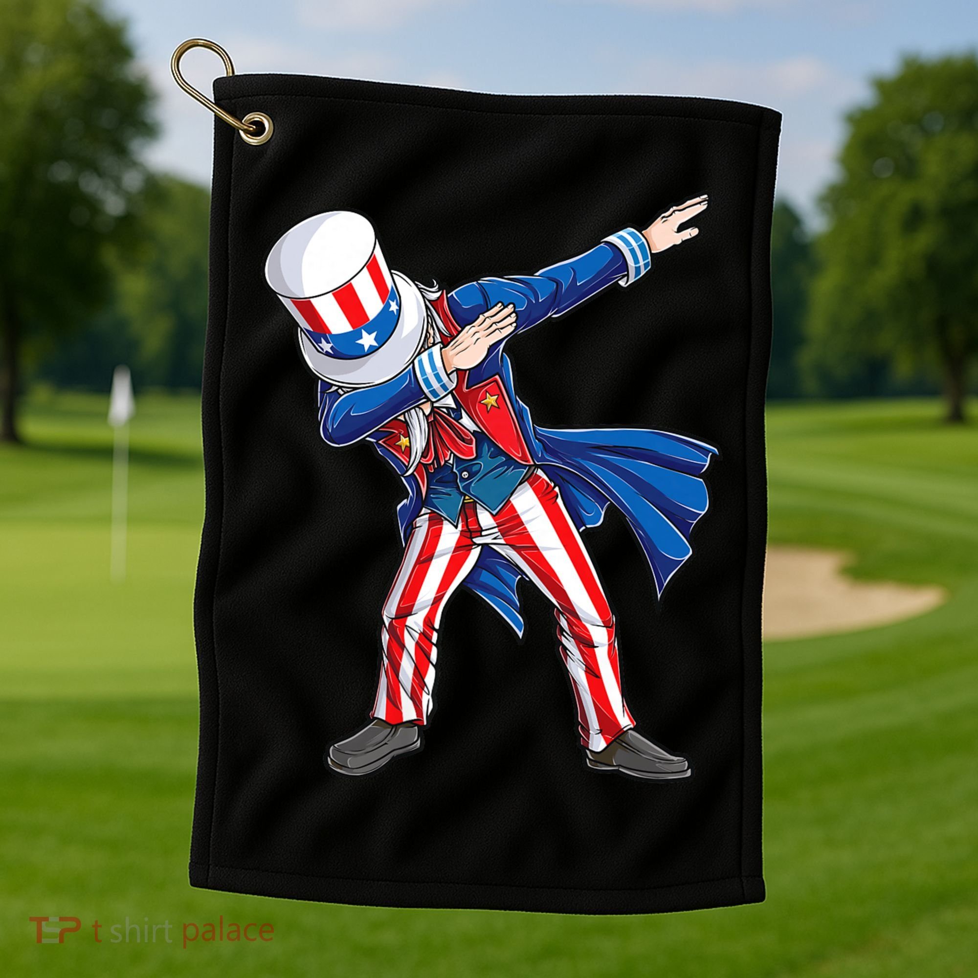 4th Of July For Dabbing Uncle Sam Golf Towel