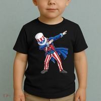 4th Of July For Dabbing Uncle Sam Toddler T-Shirt thumb 2