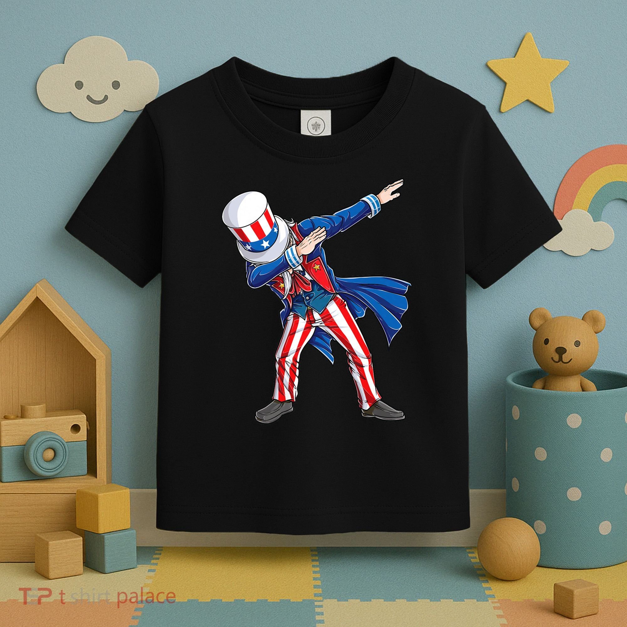 4th Of July For Dabbing Uncle Sam Toddler T-Shirt