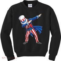 4th Of July For Dabbing Uncle Sam Kids Sweatshirt thumb 0
