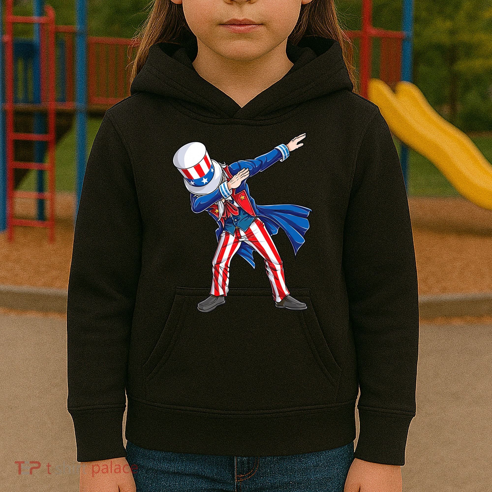 4th Of July For Dabbing Uncle Sam Kids Hoodie