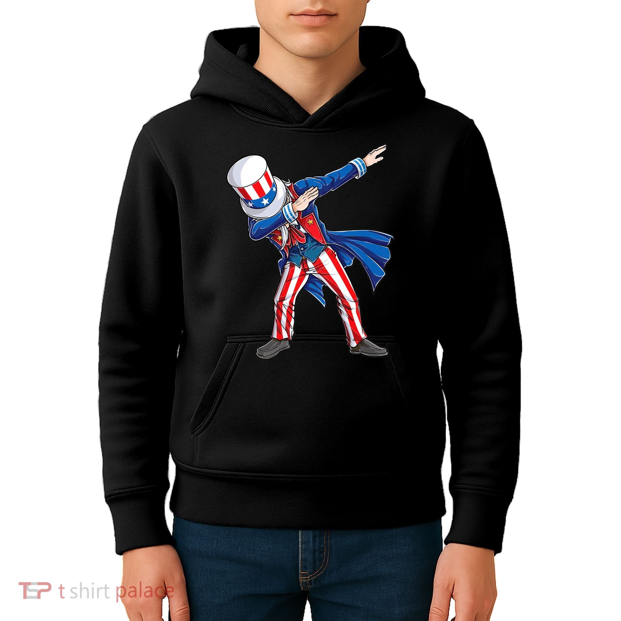 4th Of July For Dabbing Uncle Sam Kids Hoodie