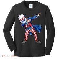 4th Of July For Dabbing Uncle Sam Kids Long Sleeve Shirt thumb 0
