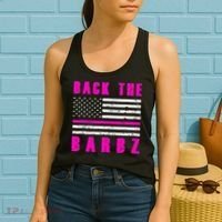 4Th Of July Back The Barbz Flag Love Barbs Women's Tank Top thumb 2