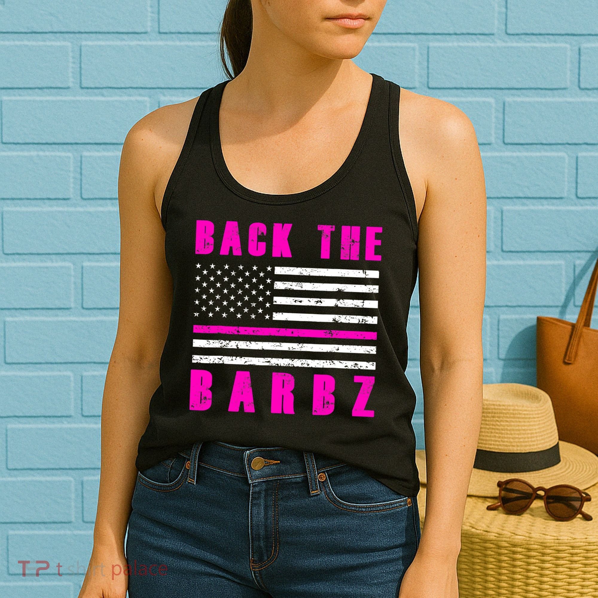 4Th Of July Back The Barbz Flag Love Barbs Women's Tank Top