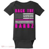 4Th Of July Back The Barbz Flag Love Barbs Baby Bodysuit thumb 0