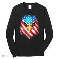 4th Of July Patriotic Eagle Usa American Flag Long Sleeve Shirt thumb 0