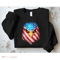 4th Of July Patriotic Eagle Usa American Flag Sweatshirt thumb 2