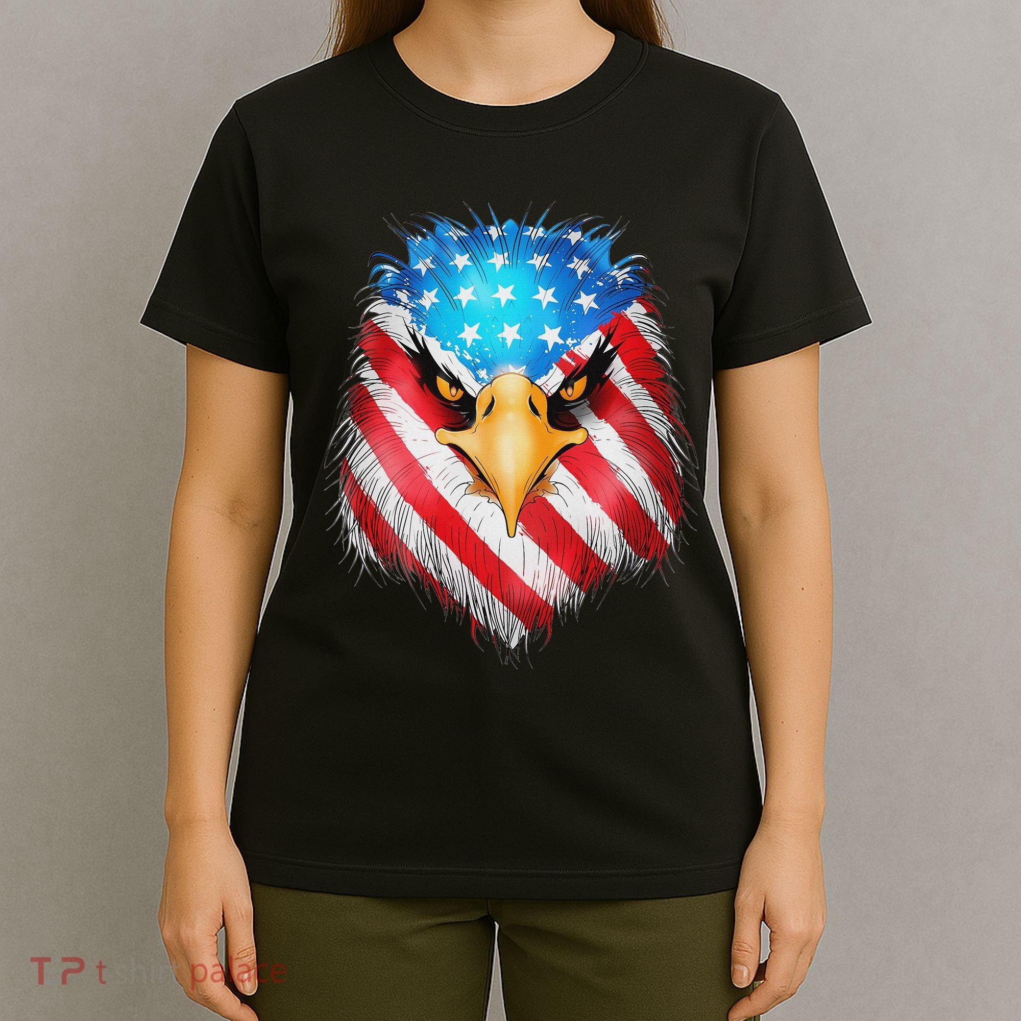4th Of July Patriotic Eagle Usa American Flag T-Shirt