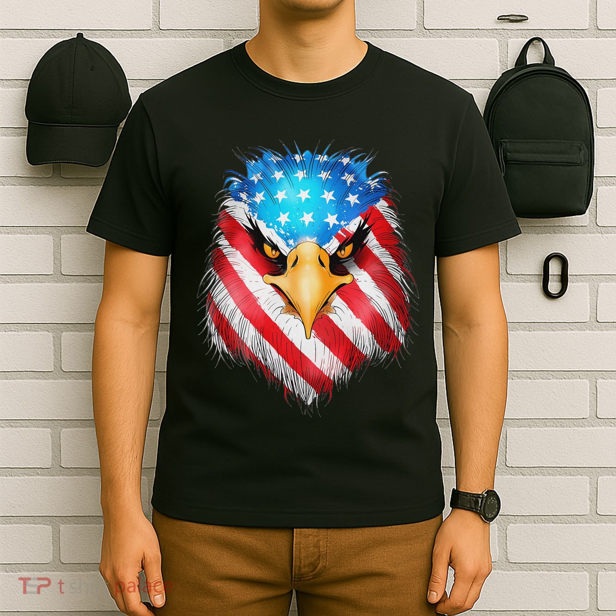 4th Of July Patriotic Eagle Usa American Flag T-Shirt