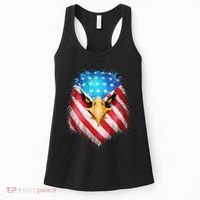 4th Of July Patriotic Eagle Usa American Flag Women's Tank Top thumb 0