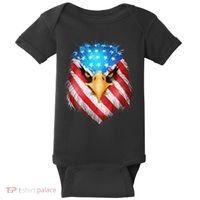 4th Of July Patriotic Eagle Usa American Flag Baby Bodysuit thumb 0