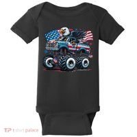 4th Of July S American Flag Usa Eagle Baby Bodysuit thumb 0