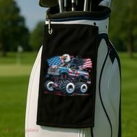 4th Of July S American Flag Usa Eagle Golf Towel thumb 2