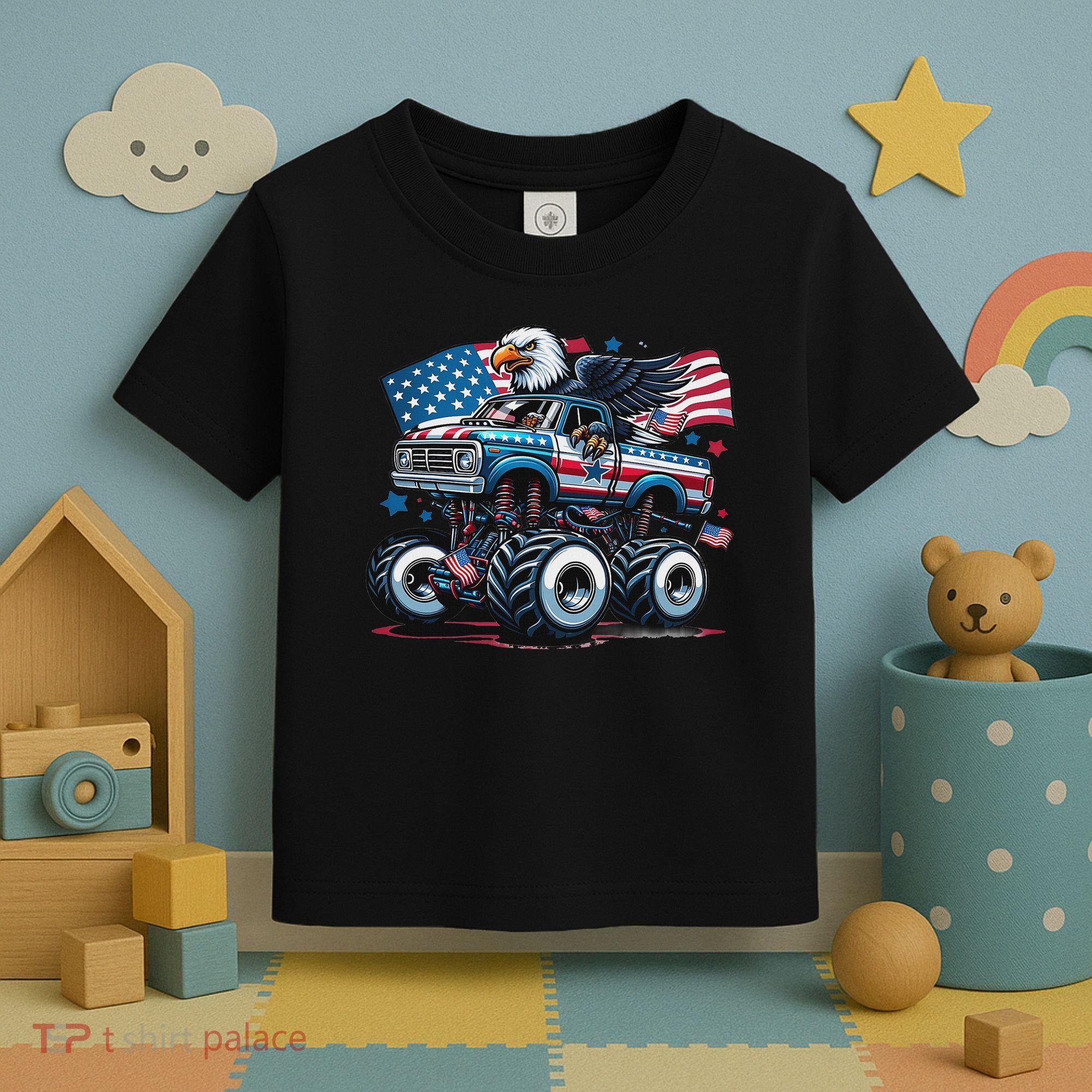 4th Of July S American Flag Usa Eagle Toddler T-Shirt