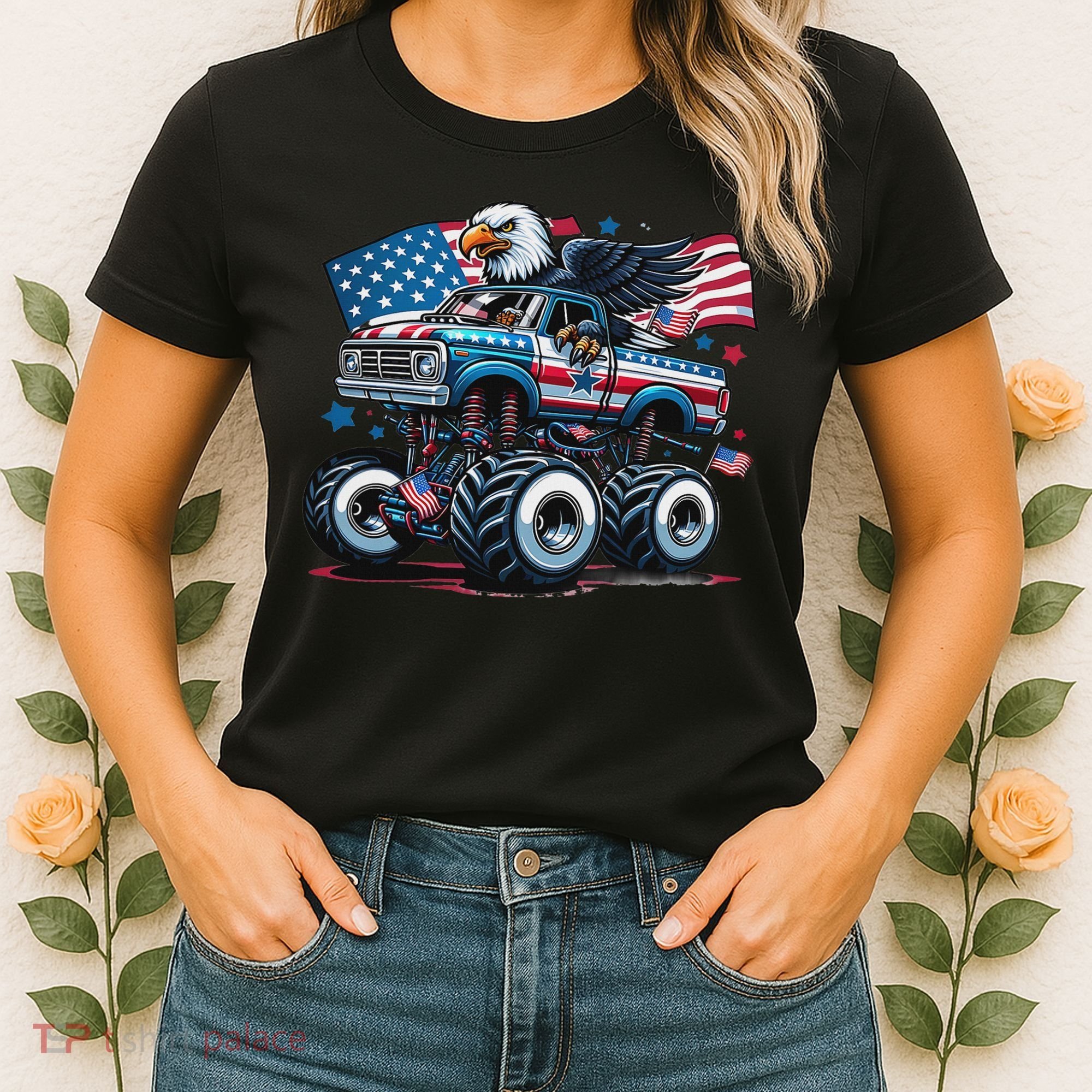4th Of July S American Flag Usa Eagle Women's T-Shirt