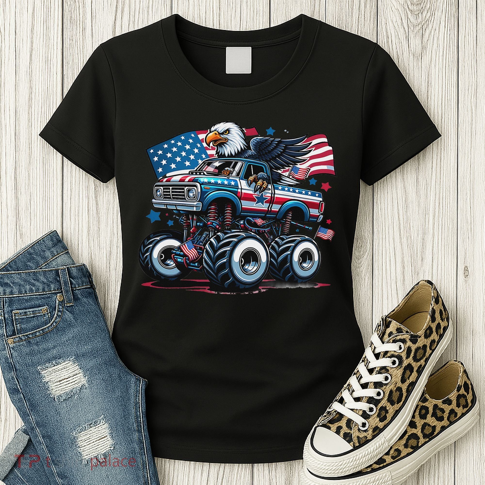 4th Of July S American Flag Usa Eagle Women's T-Shirt