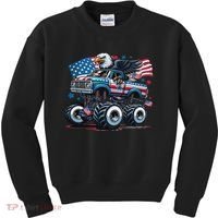 4th Of July S American Flag Usa Eagle Kids Sweatshirt thumb 0
