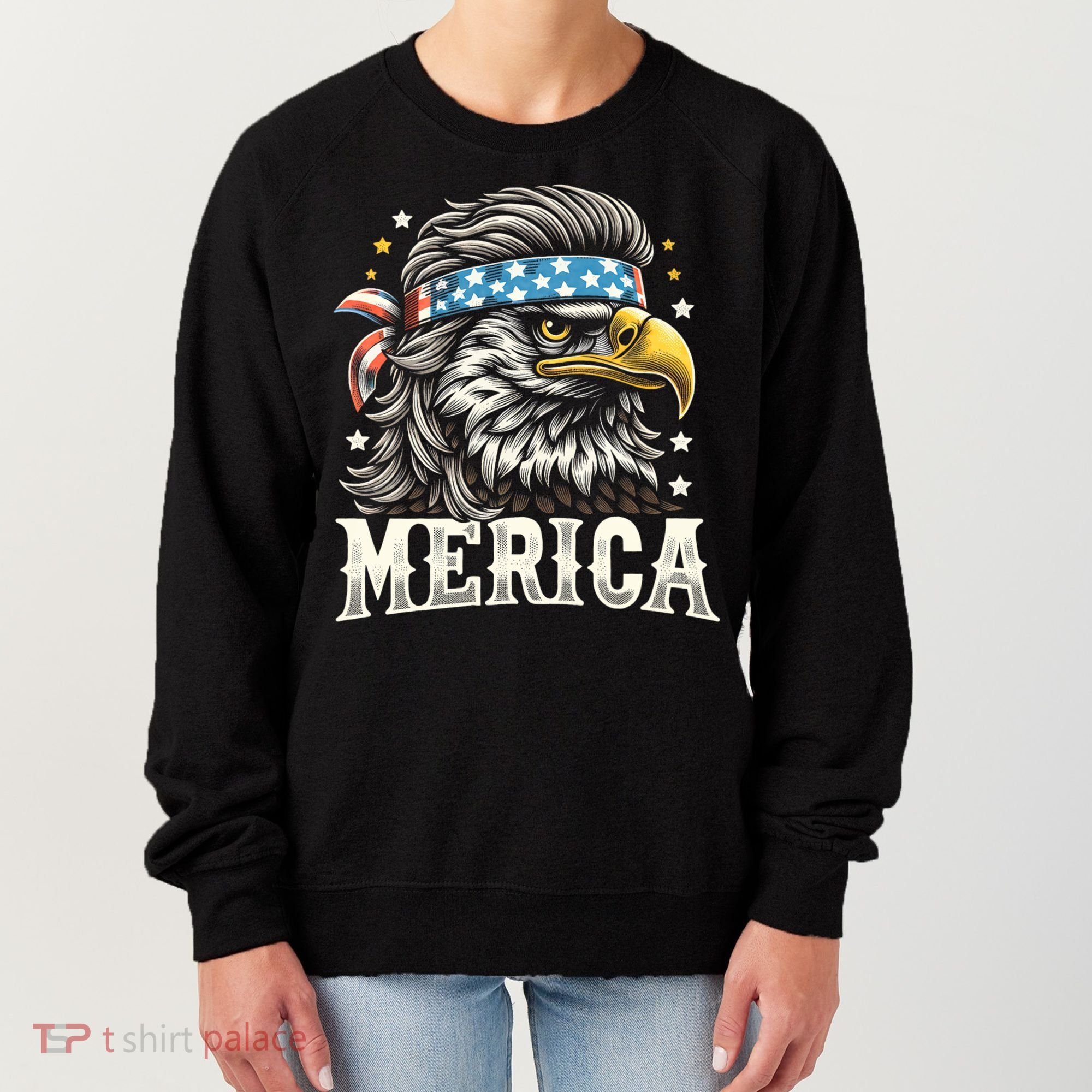 4th Of July Patriotic Funny Eagle July 4th Usa Merica Women's Sweatshirt