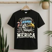 4th Of July Patriotic Funny Eagle July 4th Usa Merica T-Shirt thumb 2