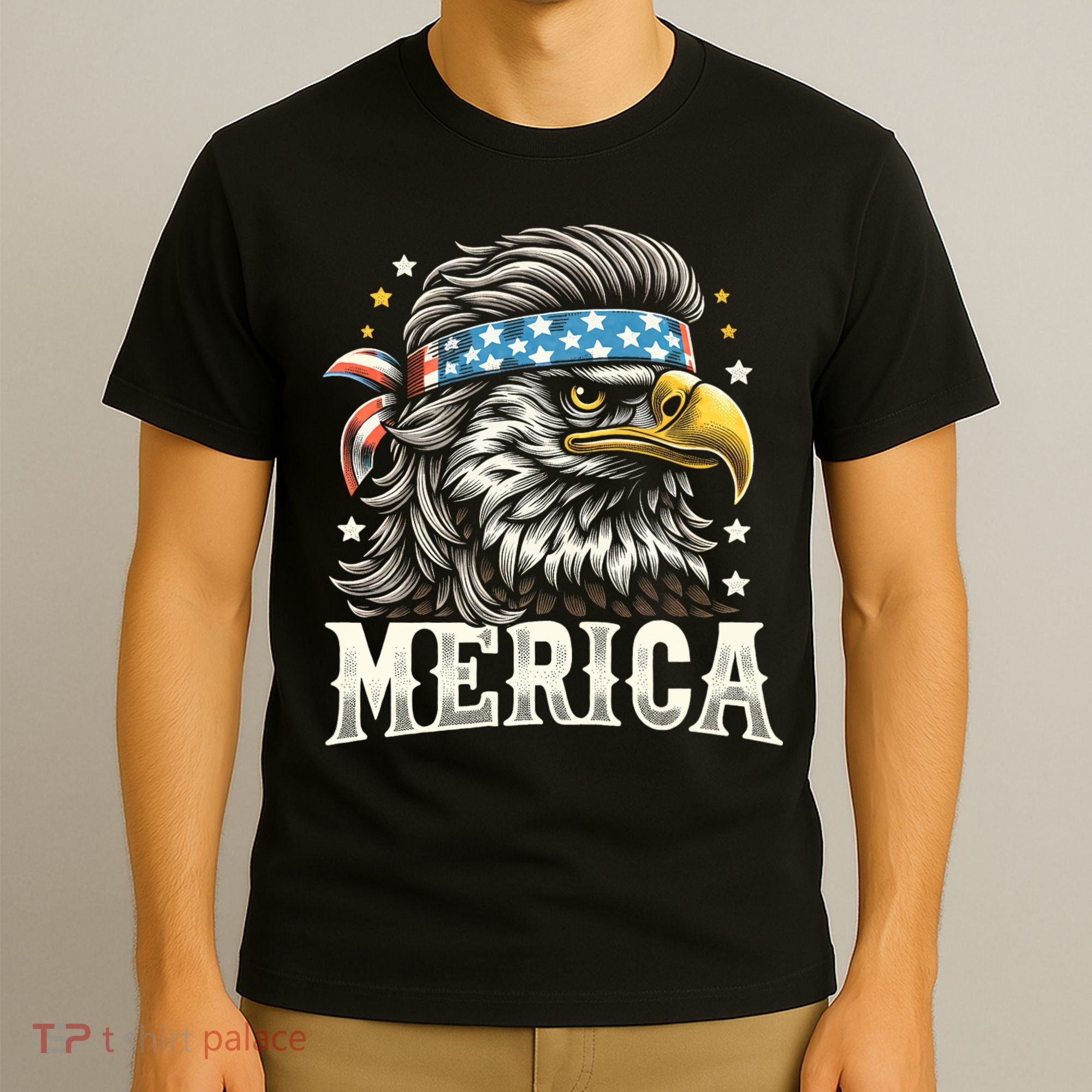 4th Of July Patriotic Funny Eagle July 4th Usa Merica T-Shirt