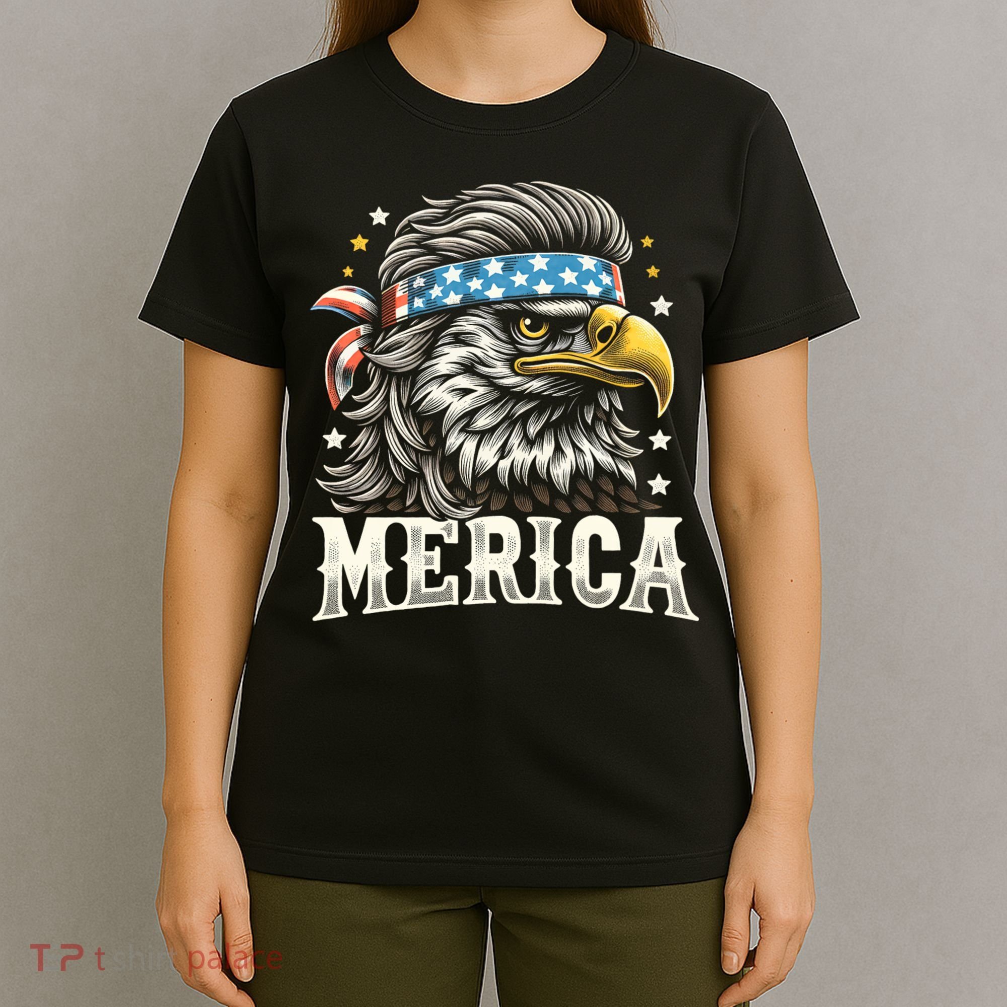4th Of July Patriotic Funny Eagle July 4th Usa Merica T-Shirt