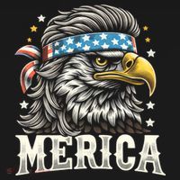 4th Of July Patriotic Funny Eagle July 4th Usa Merica T-Shirt thumb 7