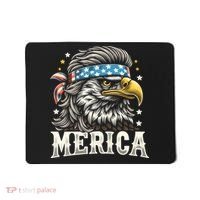 4th Of July Patriotic Funny Eagle July 4th Usa Merica Mousepad thumb 0