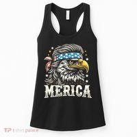 4th Of July Patriotic Funny Eagle July 4th Usa Merica Women's Tank Top thumb 0