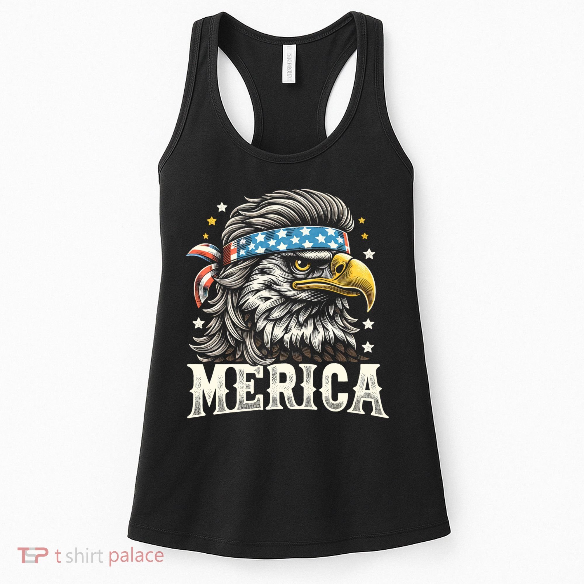 4th Of July Patriotic Funny Eagle July 4th Usa Merica Women's Tank Top