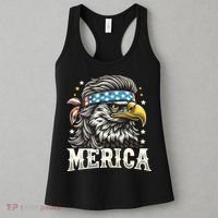 4th Of July Patriotic Funny Eagle July 4th Usa Merica Women's Tank Top thumb 3